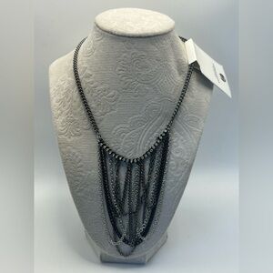 American Eagle 🦅 Gunmetal Rhinestone Chain Necklace